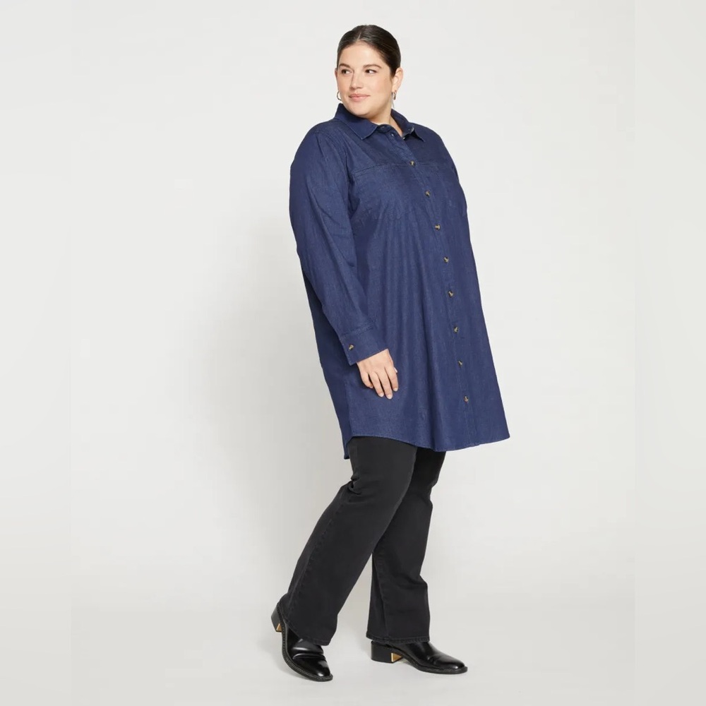 NWT Workwear Denim Tunic - Dark Indigo | Size 18-20